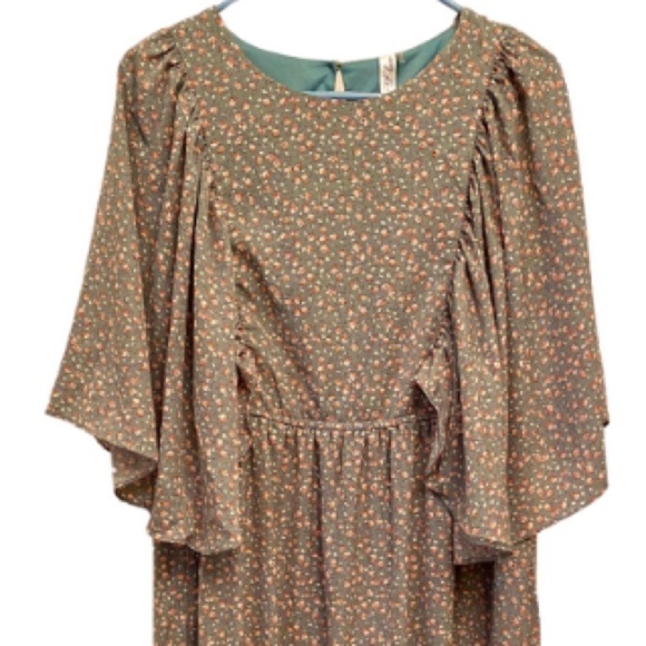 COTTAGE CORE NWT Dress L Love DressUp Sage Green - Picture 1 of 8